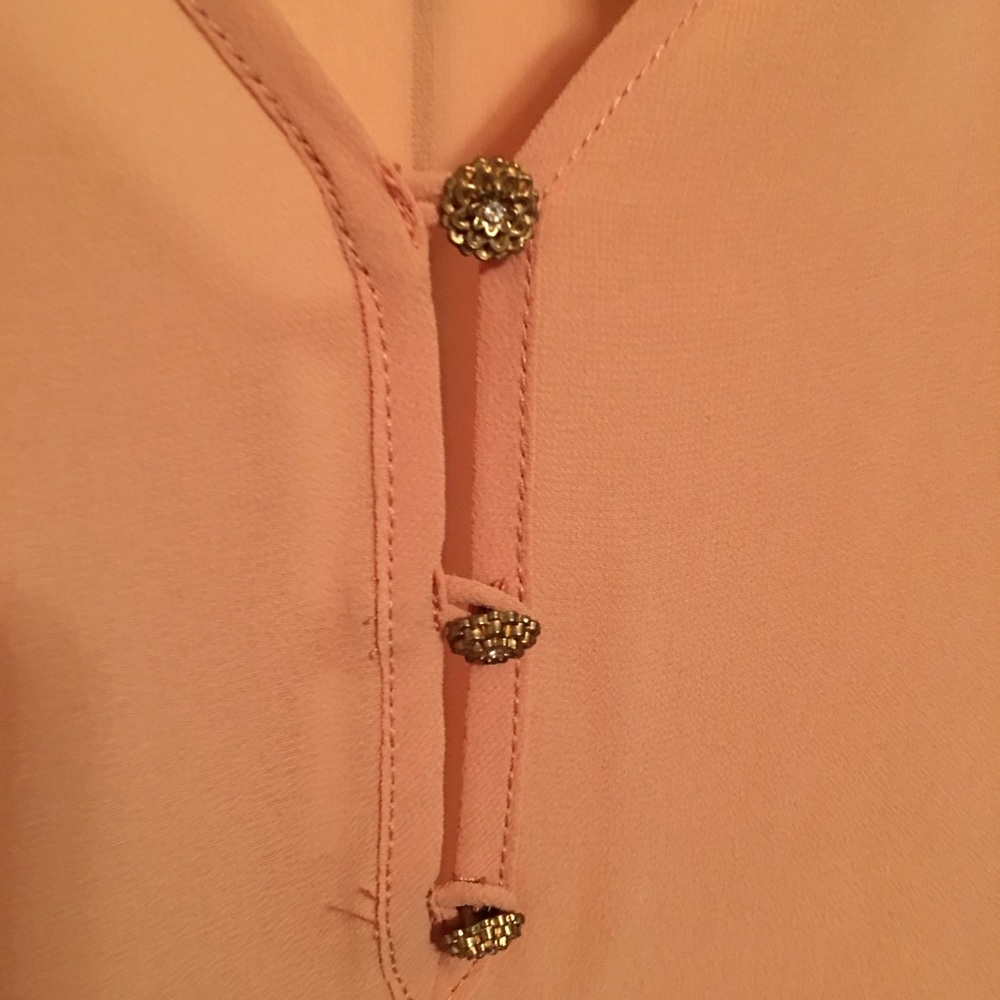 Buckle boutique peach-colored beaded top - Small - Picture 6 of 7
